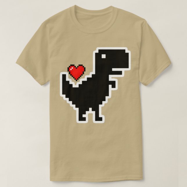T-shirt Dino 8 bits (Design devant)