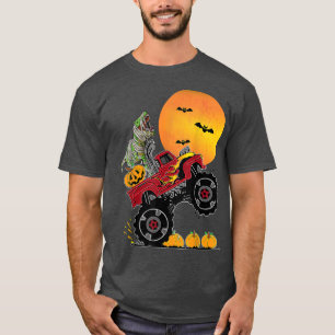 T-shirt Dino Boys Halloween Monster Truck Dinosaur T re Ki