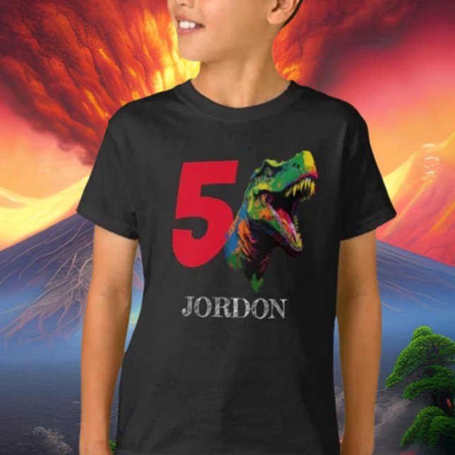 T-shirt Dino Happy 5e anniversaire (Bring your dream party to life with our selection of quality Dinosaur themed party supplies )