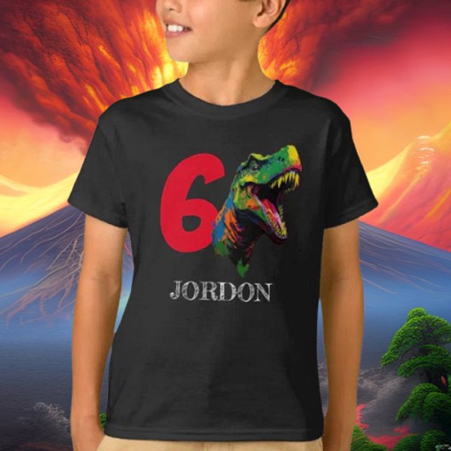T-shirt Dino Happy 6e anniversaire (Bring your dream party to life with our selection of quality Dinosaur themed party supplies )