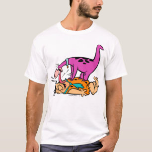 T-shirt Dino léchant le Flintstone de Fred