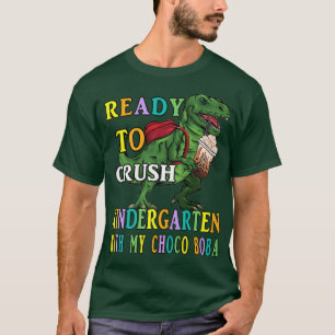 T-shirt Dino prêt à écraser la maternelle, Choco Boba Back