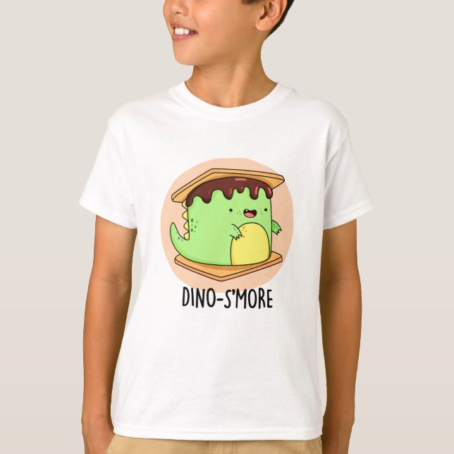 T-shirt Dino-smore Dinosaure Dinosaure Smore Pun (Devant)