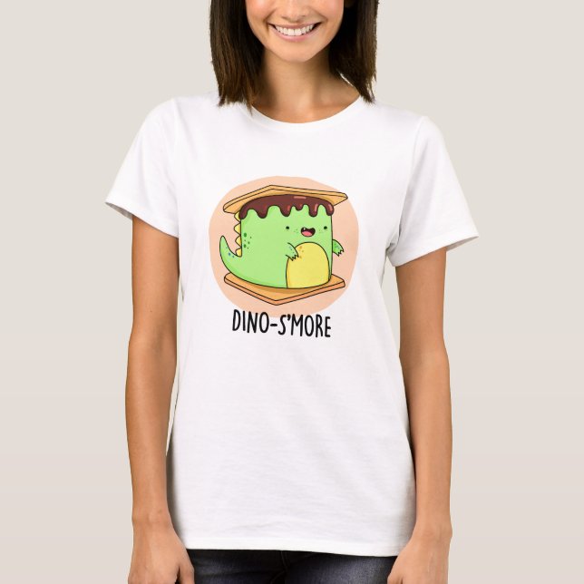 T-shirt Dino-smore Dinosaure Dinosaure Smore Pun (Devant)
