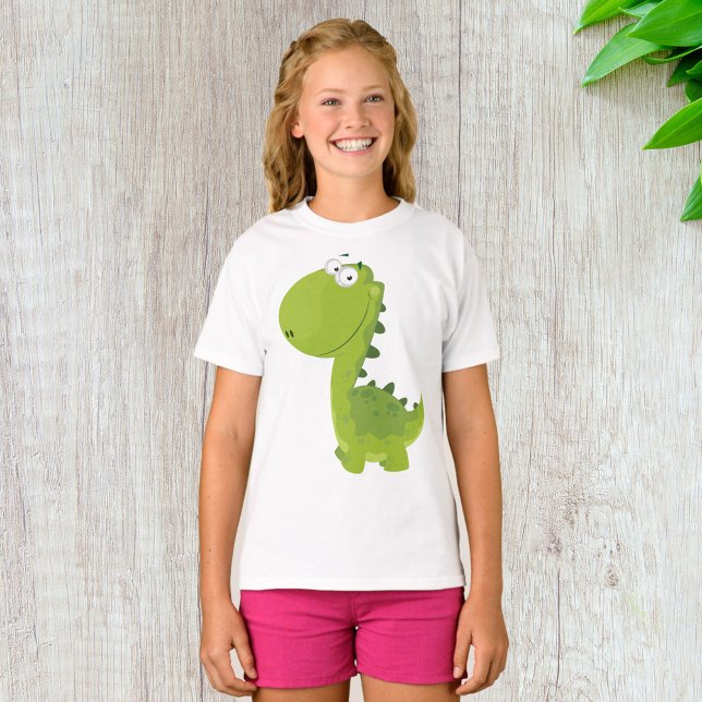 T-shirt Dino vert souriant (Créateur téléchargé)