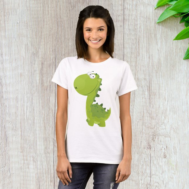 T-shirt Dino vert souriant (Créateur téléchargé)