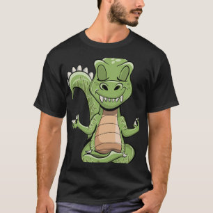 T-shirt Dino Yoga Dinosaure Dragon Méditation T-rex Yogasa