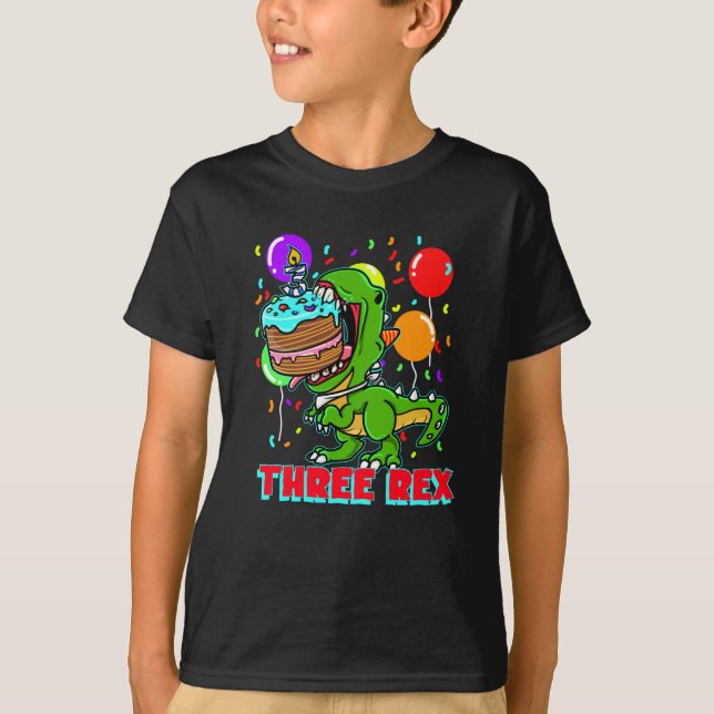 T-shirt Dinofan de 3 ans (Devant)
