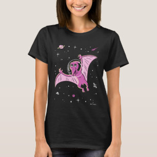 T-shirt Dinos De Ptérodactyle Violet Dans L'Espace