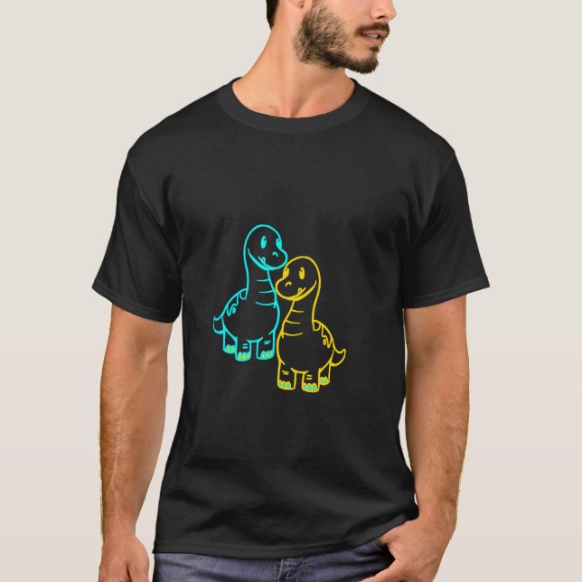 T-shirt Dinos Dinosaur Enfants Âge De Pierre Lizards Re (Devant)
