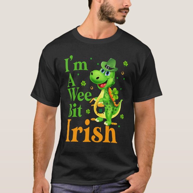 T-shirt Dinosaru Je suis un peu irlandais Bonne St Patrick (Devant)