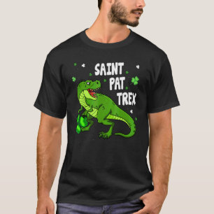 T-shirt Dinosarus Saint Pax Trex Joyeux St Patrick's Day L