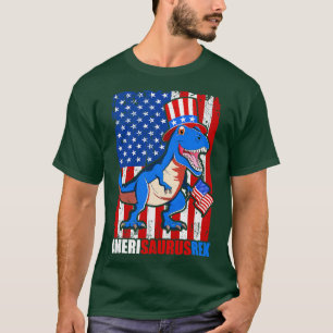 T-shirt Dinosaur 4 juillet Enfants Garçons Hommes Amerisau