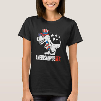 T-shirt Dinosaur 4 juillet Enfants Garçons Hommes Amerisau