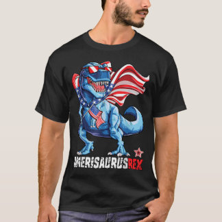 T-shirt Dinosaur 4 juillet garçons filles hommes Amerisaur