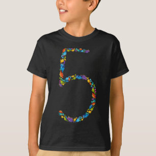 T-shirt Dinosaur 5e anniversaire pour garçon de 5 ans