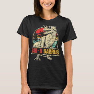 T-shirt Dinosaur 6 ans Anniversaire 6e Rex Dino Six Saur
