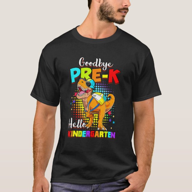 T-shirt Dinosaur Adieu Préscolaire Diplôme Bonjour Kinder (Devant)
