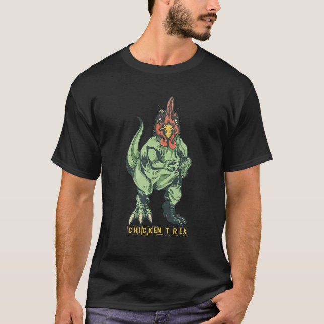 T-shirt Dinosaur Amateurs de poulet drôle (Devant)