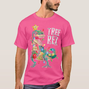 T-shirt Dinosaur Arbre de Noël Enfants Dinosaur Amoureux J