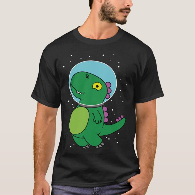 T-shirt Dinosaur astronaut children's gift for space fans (Devant)