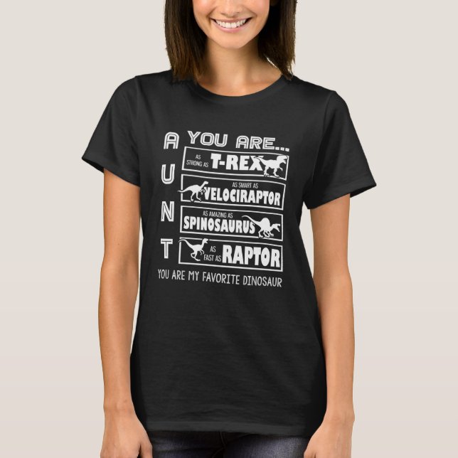 T-shirt Dinosaur Auntie   Aunt My Favorite Dinosaur (Devant)