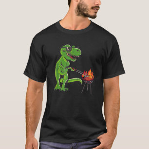 T-shirt Dinosaur Chef Cook BBQ en plein air père fils nour