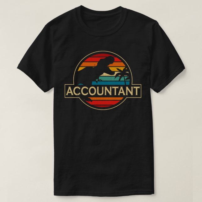 T-shirt Dinosaur comptable (Design devant)