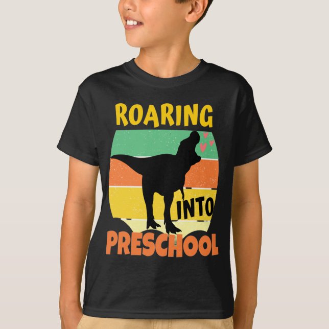 T-shirt DINOSAUR cool - ROARING DANS LE PRESCHOOL (Devant)
