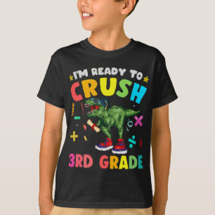 T-shirt Dinosaur Crush 3e grade Dino Premier jour Garçons 
