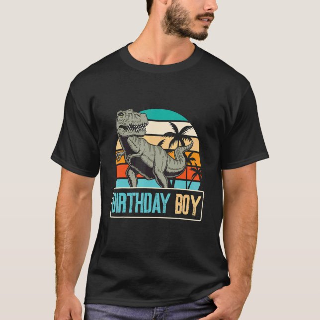 T-shirt Dinosaur Danser Joyeux Anniversaire Pour Moi Papa  (Devant)