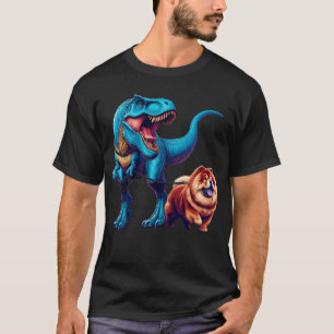 T-shirt Dinosaur Dinosaur Chow Amoureux des chiens de marc