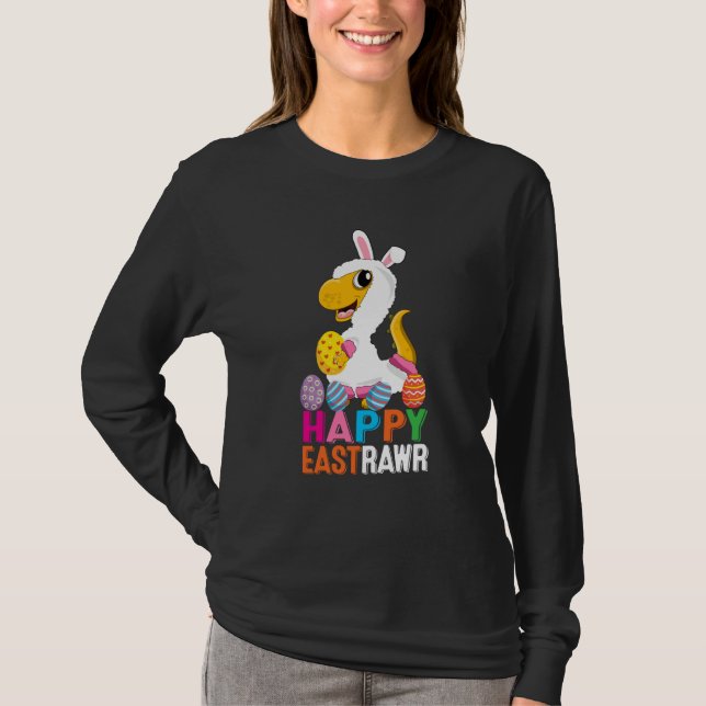 T-shirt Dinosaur Easter Day Eggs cellent Happy East Rawr r (Devant)
