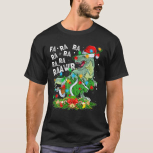 T-shirt Dinosaur Éclairage de Noël Fa Ra Ra Raawr Tree Re