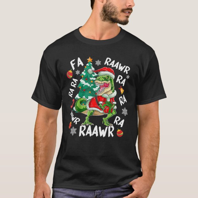 T-shirt Dinosaur Fa Ra Ra Ra Rawr T - Rex Drôle Noël (Devant)