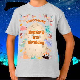 T-shirt Dinosaur fête d'anniversaire avec l'oeuf géant Din
