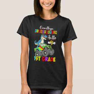 T-shirt Dinosaur Goodbye Kindergarten Back To School Hello