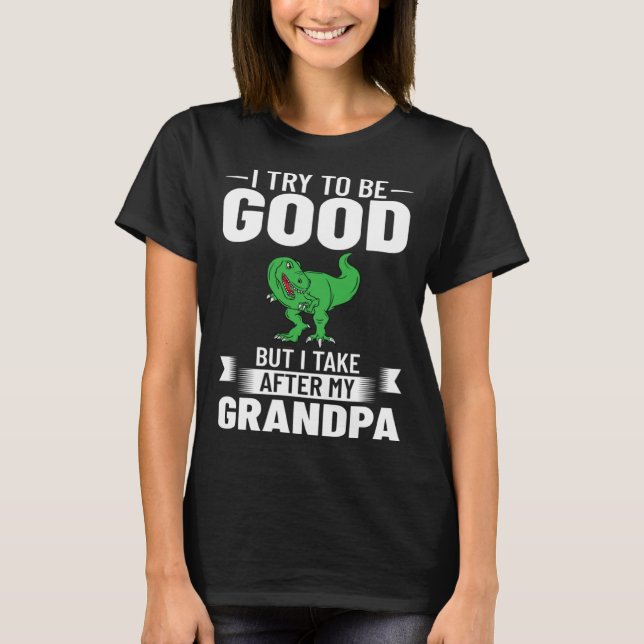 T-shirt Dinosaur Grandpa Saurus Grandpasaurus (Devant)