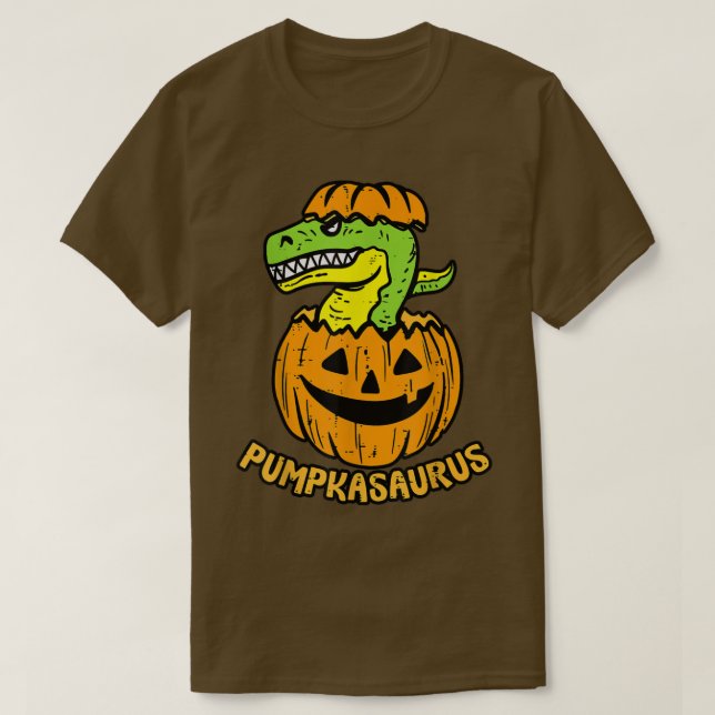 T-shirt Dinosaur Halloween Pumpkasaurus Boy Toddler Pumpki (Design devant)