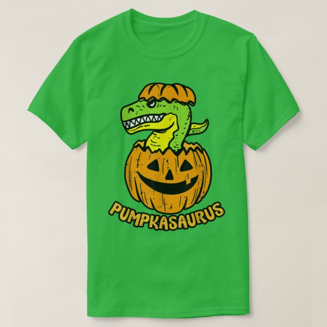 T-shirt Dinosaur Halloween Pumpkasaurus Citrouille Boy Tre (Design devant)