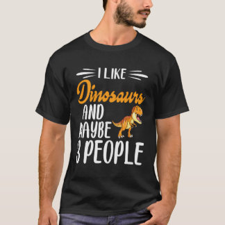 T-shirt Dinosaur Lover J'Aime Les Dinosaures Et Peut-Être 
