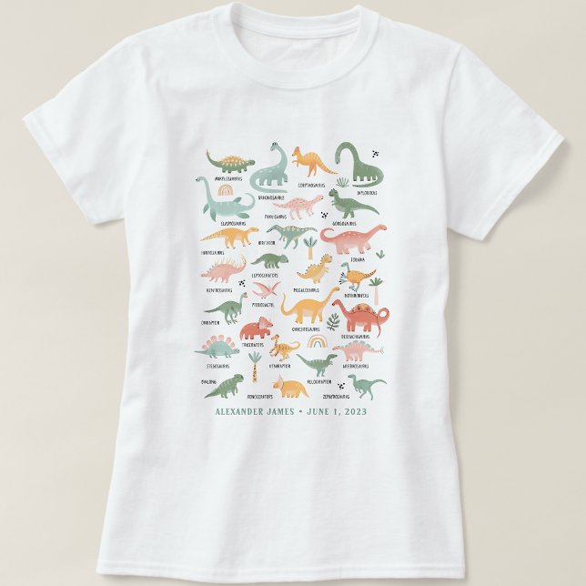 T-shirt Dinosaur Maman À Être (Dinosaur Theme Mommy To Be T-Shirt by Painted Paperie
)