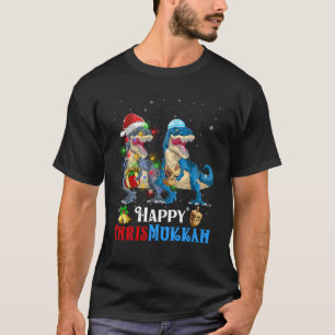 T-shirt Dinosaur Menorasaur Chrismukkah Hanoukka Noël