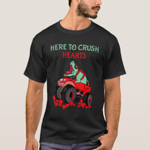 T-shirt Dinosaur Monster Camion Saint Valentin S Day Ici P