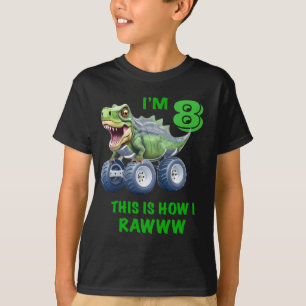 T-shirt Dinosaur monstre camion âge personnalisable