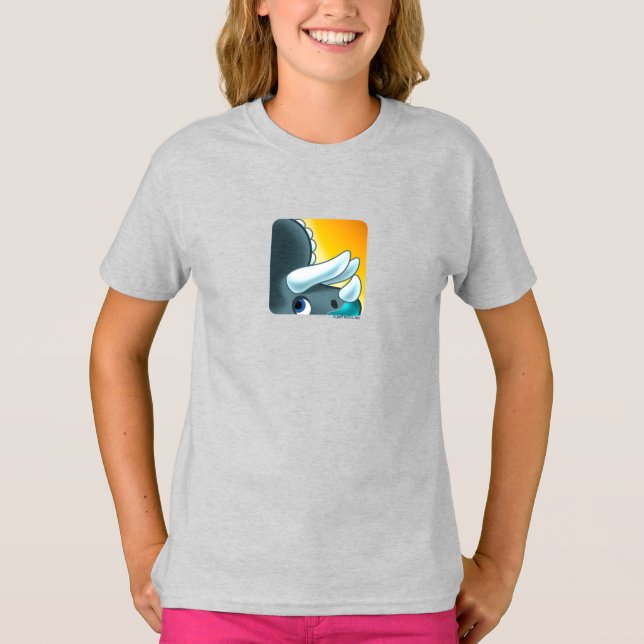 T-shirt DINOSAUR MYSTÉRIEUX CHEVORÉ par Jeff Willis Art (Devant)