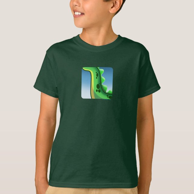 T-shirt DINOSAUR MYSTÉRIEUX LONG NECK par Jeff Willis Art (Devant)