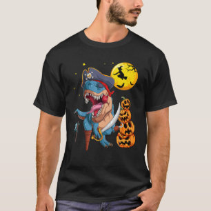 T-shirt Dinosaur Pirate Hommes Garçons Enfants Halloween T
