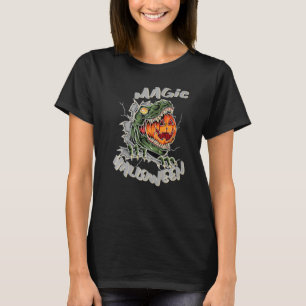 T-shirt Dinosaur Rex Citrouille magie Halloween