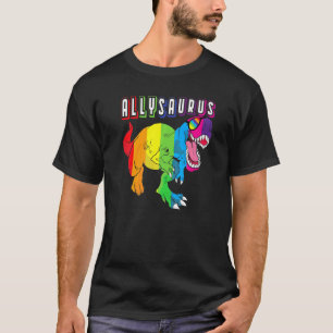 T-shirt Dinosaur Rex Lgbt Gay pride Drapeau Allysaurus All